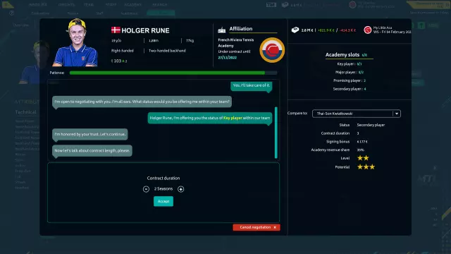 Tennis Manager 2022 — скриншот 6 из игры