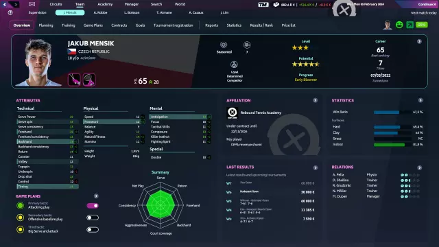 Tennis Manager 2024 — скриншот 1 из игры