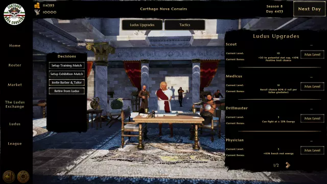 Скриншот 4 из Ludus Magnatus: Gladiator Manager Simulator — сравните цены на игру в Steam