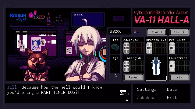 Скриншот 2 из VA-11 Hall-A: Cyberpunk Bartender Action — сравните цены на игру в Steam